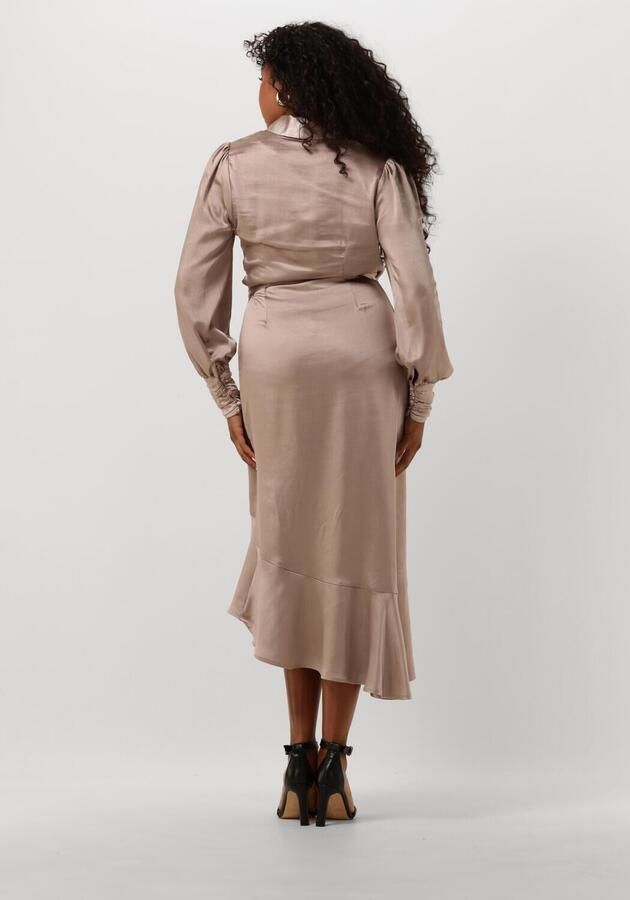 Notre-v Taupe Satijnen Jurk voor Fashionista's Beige Dames