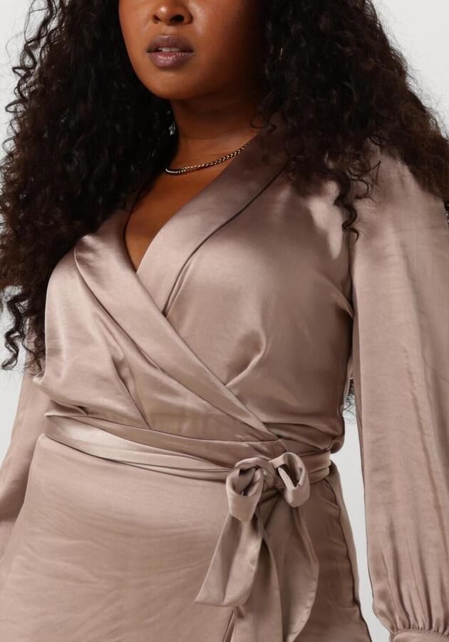 Notre-v Taupe Satijnen Jurk voor Fashionista's Beige Dames - Foto 2