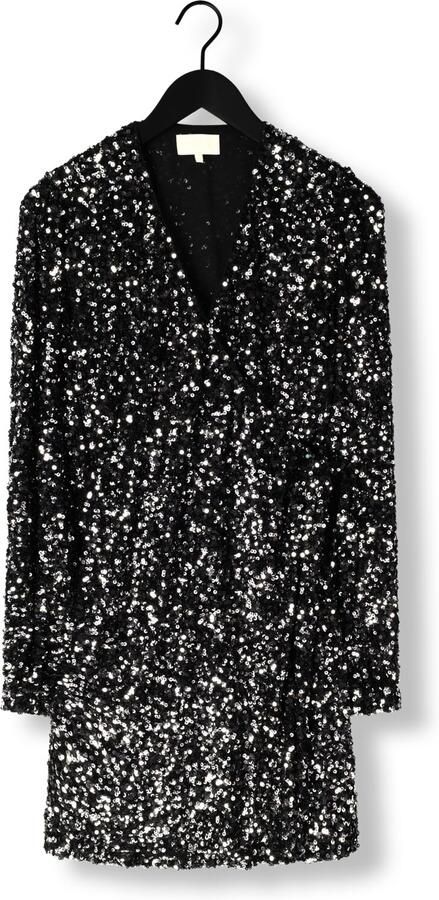 Notre-v Sprankelende Zwarte Pailletten Mini Jurk Black Dames - Foto 3