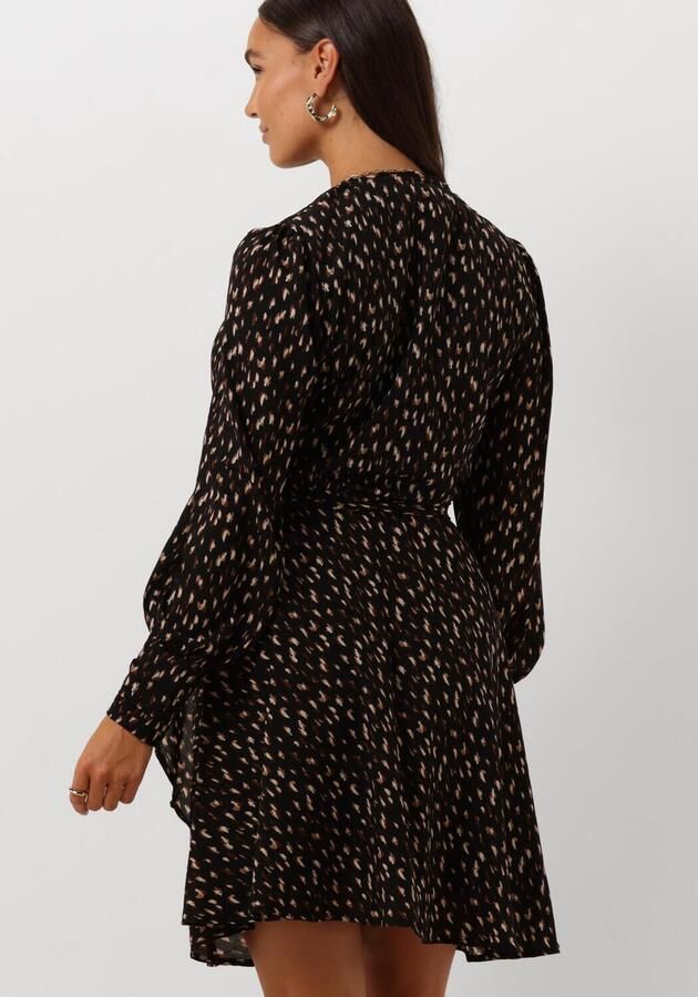 Notre-v Elegante Mini Jurk in Zwart en Bruin Black Dames