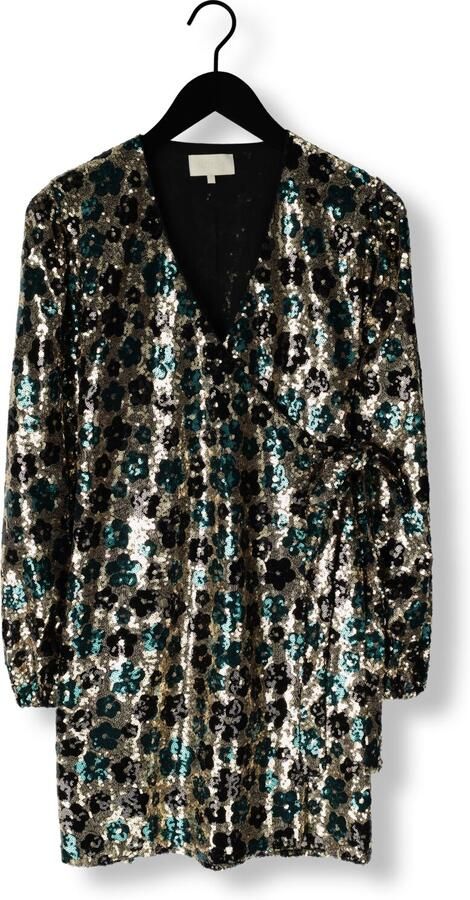 Notre-v Sprankelende Paillet Bloemen Mini Jurk Multicolor Dames - Foto 3