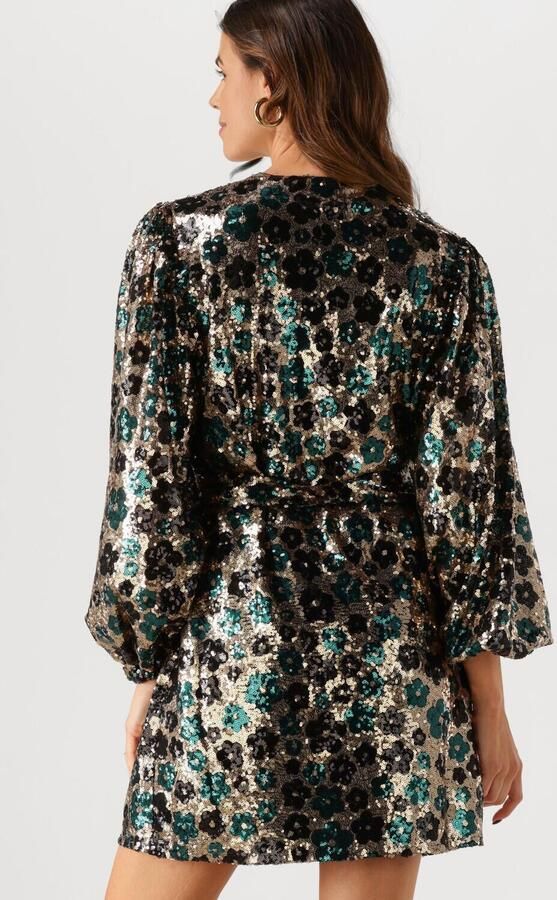 Notre-v Sprankelende Paillet Bloemen Mini Jurk Multicolor Dames - Foto 2