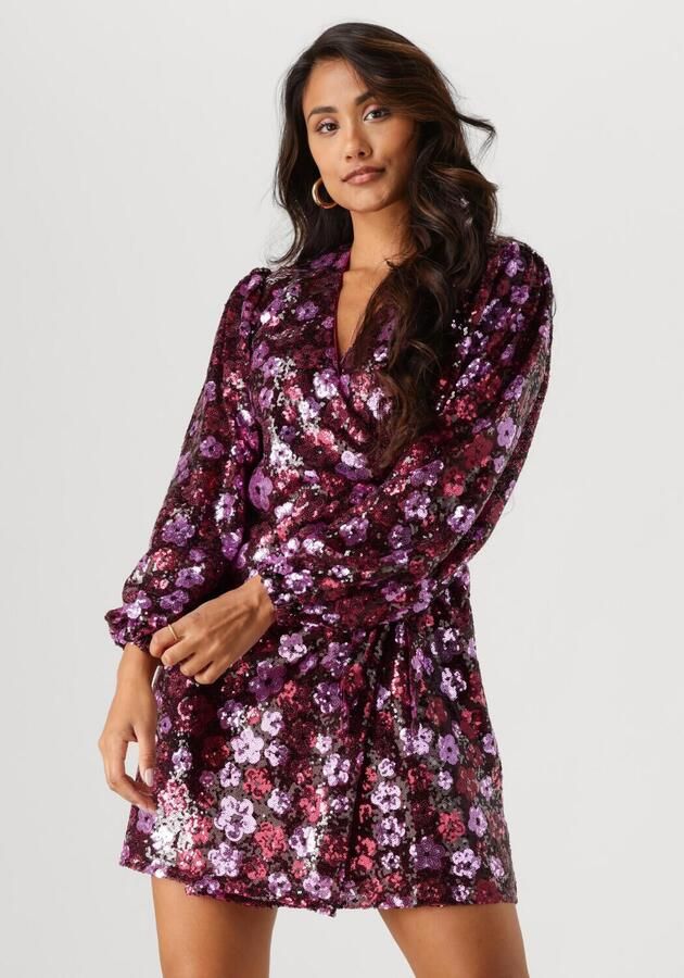 Notre-v Sprankelende Bloemen Mini Jurk Multicolor Dames - Foto 4