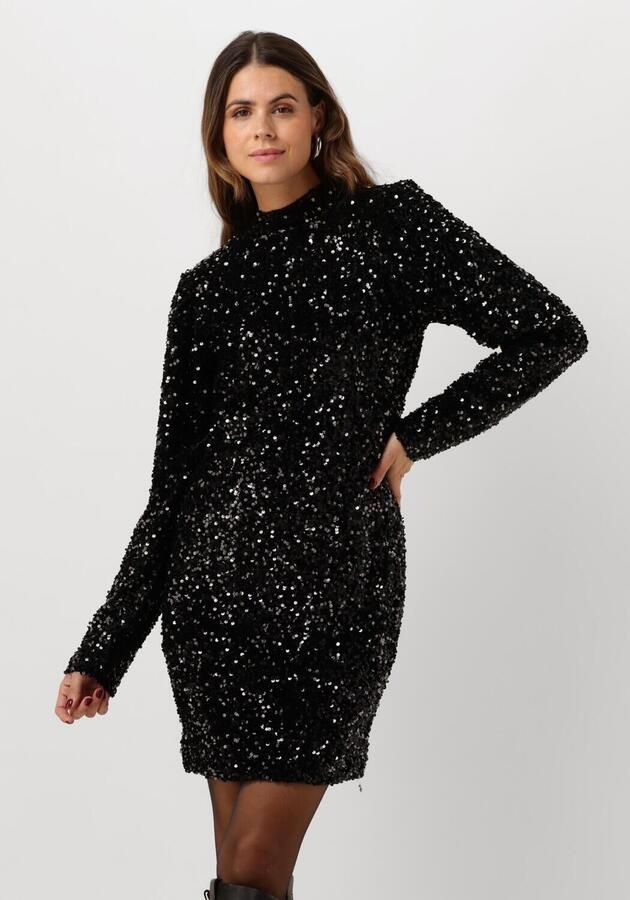 Notre-v Zwarte Pailletten Mini Jurk Black Dames - Foto 4
