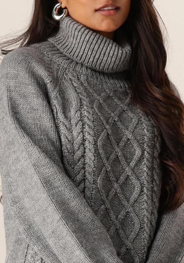 Notre-v Grijze Kabel Gebreide Mini Jurk Gray Dames - Foto 2