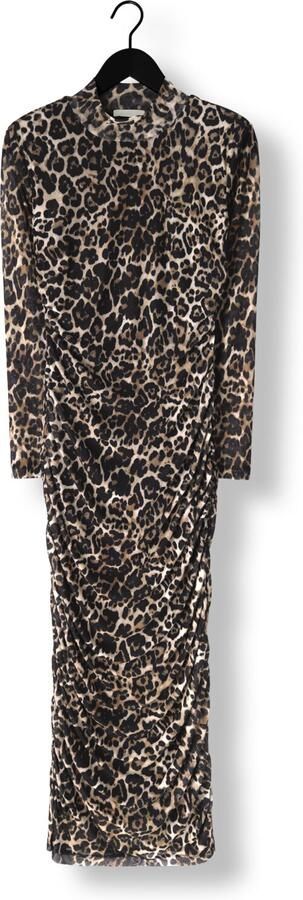 NOTRE-V Dames Jurken Nv-glenys Leo Mesh Jurk Bruin - Foto 3