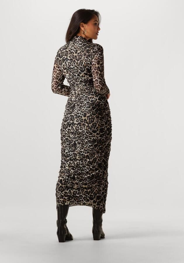 NOTRE-V Dames Jurken Nv-glenys Leo Mesh Jurk Bruin - Foto 1