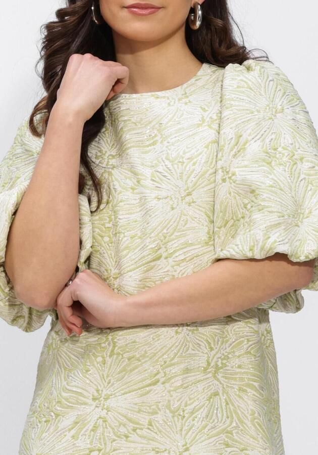 NOTRE-V Dames Jurken Nv-henderika Brocade Dress Groen - Foto 3