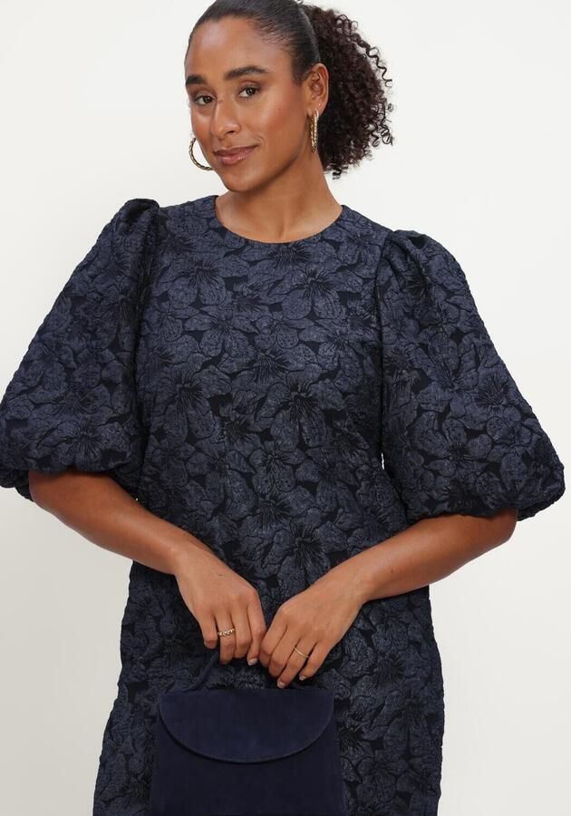 NOTRE-V Dames Jurken Nv-izette Toned Brocade Donkerblauw - Foto 3