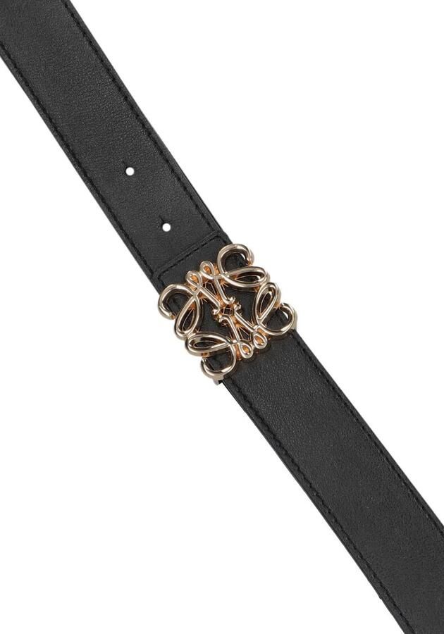 Notre-v Zwarte Leren Riem Stijlvolle Upgrade Black Dames