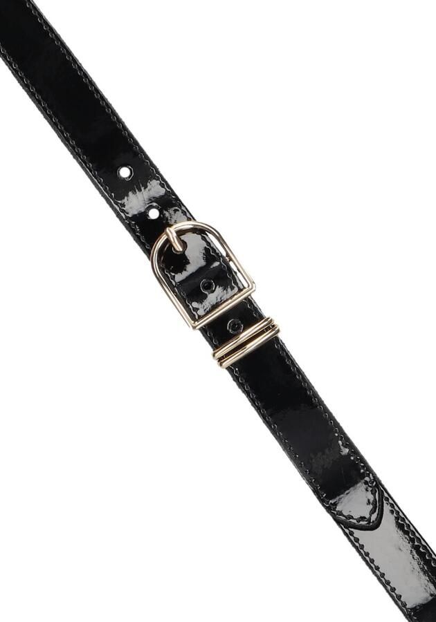 Notre-v Zwarte leren riem voor dames Black Dames