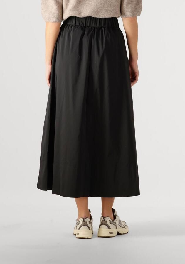 Notre-v Zwarte Maxi Rok Elegante Charme Black Dames
