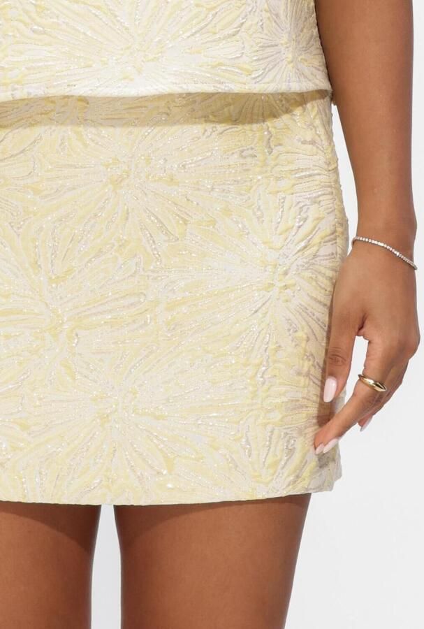 NOTRE-V Dames Rokken Nv-hendrina Brocade Skirt Creme - Foto 4