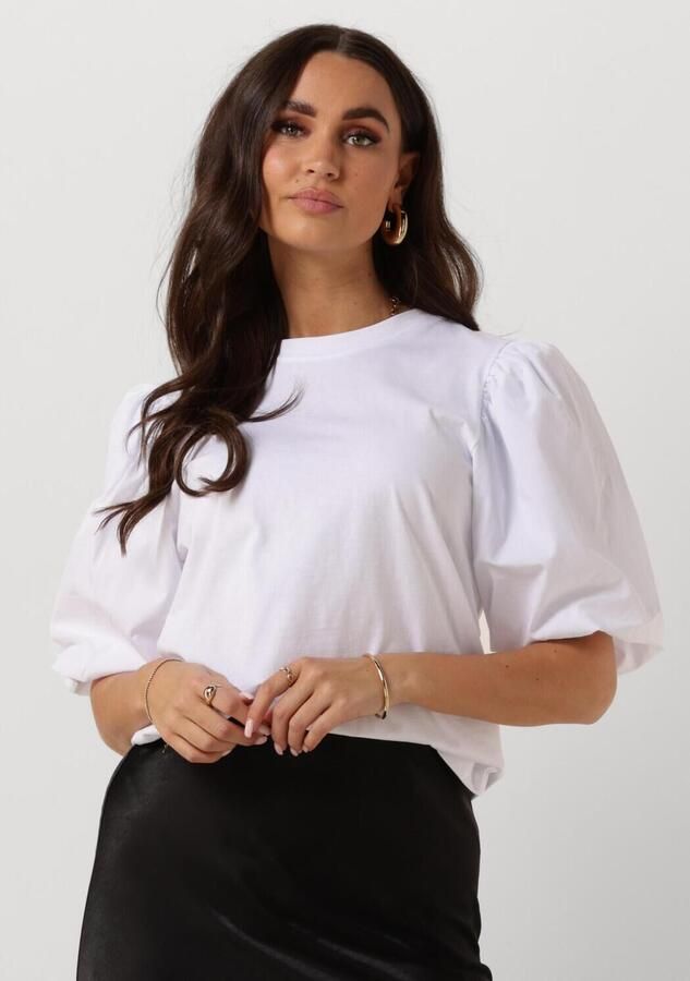 NOTRE-V Dames Tops & T-shirts Nv-dolf Puff Sleeve Top Wit - Foto 4