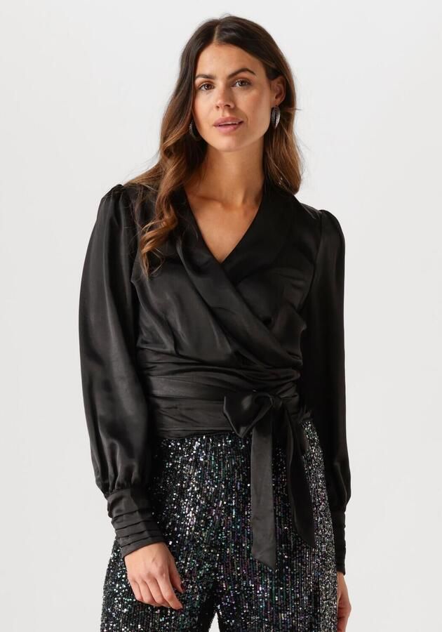 Notre-v Zwarte Wrap Top voor Vrouwen Black Dames - Foto 4