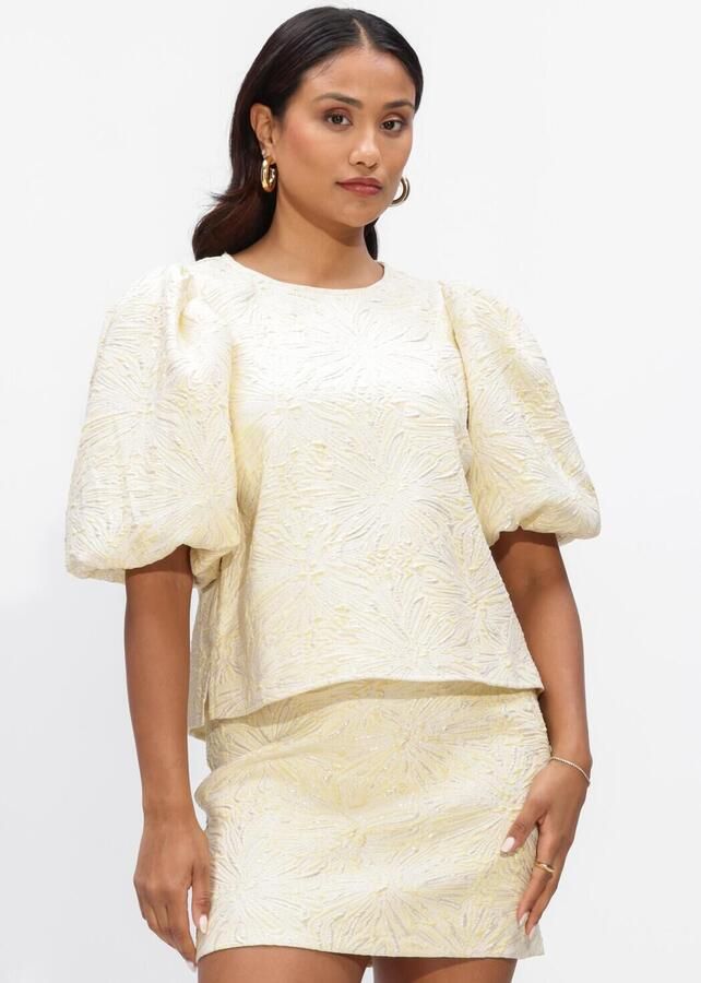 NOTRE-V Dames Tops & T-shirts Nv-hennie Brocade Top Ecru