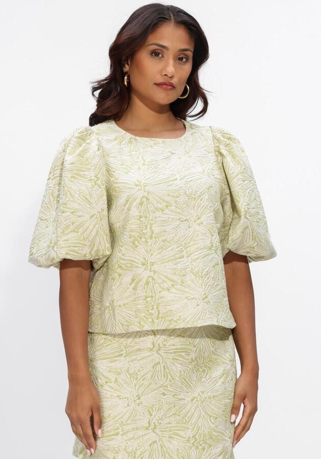 NOTRE-V Dames Tops & T-shirts Nv-hennie Brocade Top Mint