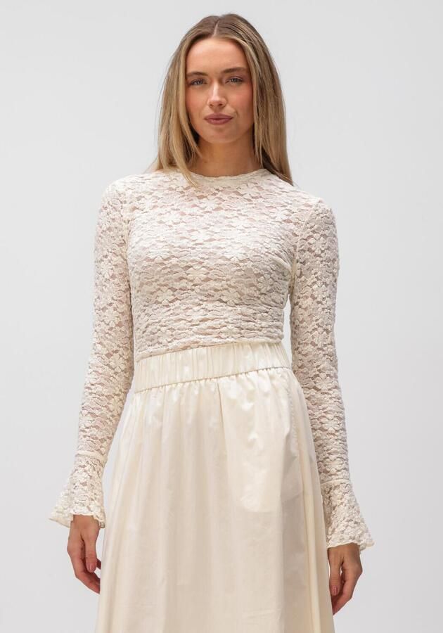 NOTRE-V Dames Tops & T-shirts Nv-hillechien Lace Top Ecru