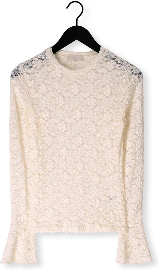 NOTRE-V Dames Tops & T-shirts Nv-hillechien Lace Top Ecru - Foto 4