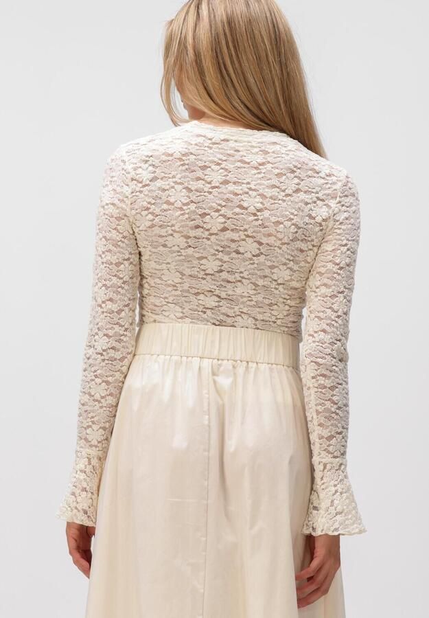 NOTRE-V Dames Tops & T-shirts Nv-hillechien Lace Top Ecru - Foto 3
