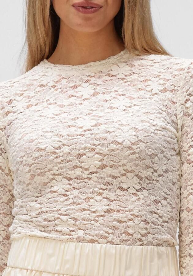 NOTRE-V Dames Tops & T-shirts Nv-hillechien Lace Top Ecru - Foto 2