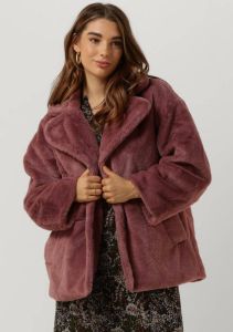 Notre-V Roze Faux Fur Jas Fur Coat Short