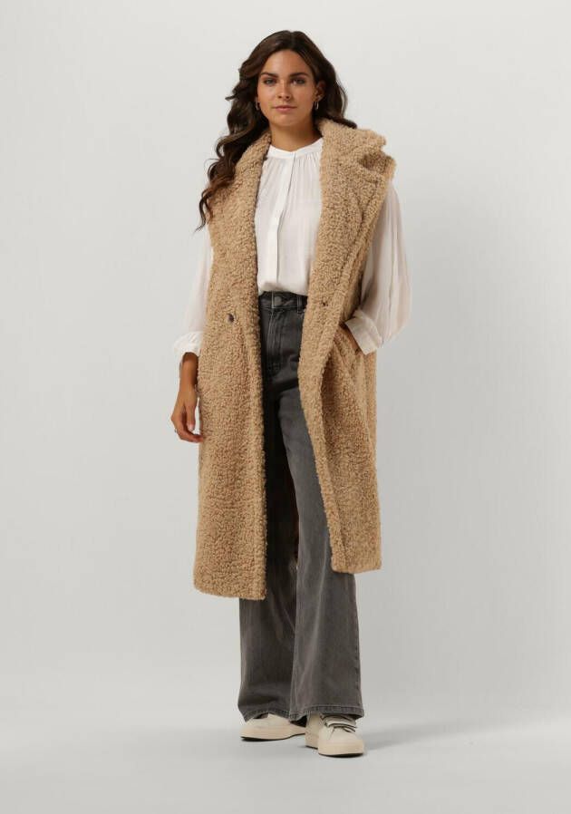 NOTRE-V Dames Blazers Teddy Gilet Taupe