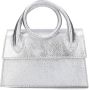 Notre-v Zilver Gestructureerde Leren Schoudertas Melis Gray Dames - Thumbnail 1