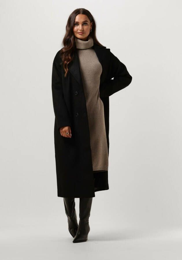 NOTRE-V Dames Jassen Wool Coat Long Zwart