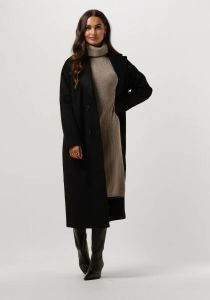 Notre-V Zwarte Mantel Wool Coat Long