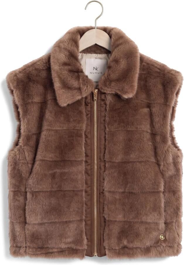 NUKUS Dames Blazers Hani Gilet Bruin - Foto 4