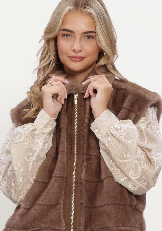 NUKUS Dames Blazers Hani Gilet Bruin - Foto 3