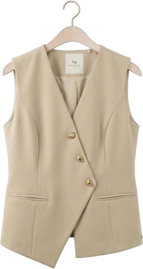 NUKUS Dames Blazers Julia Gilet Beige - Foto 4