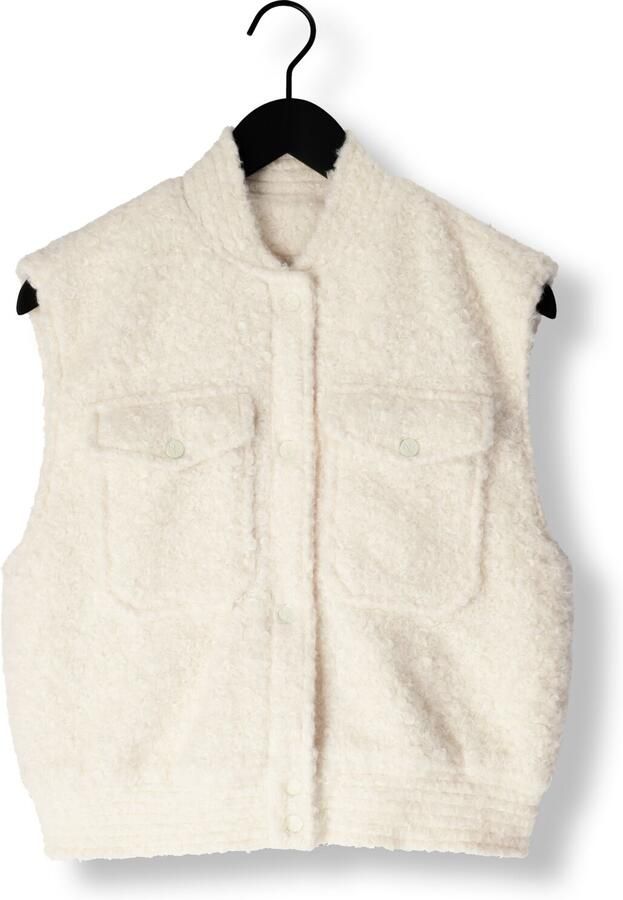 Nukus Wit Boucle Gilet voor Vrouwen White Dames - Foto 2