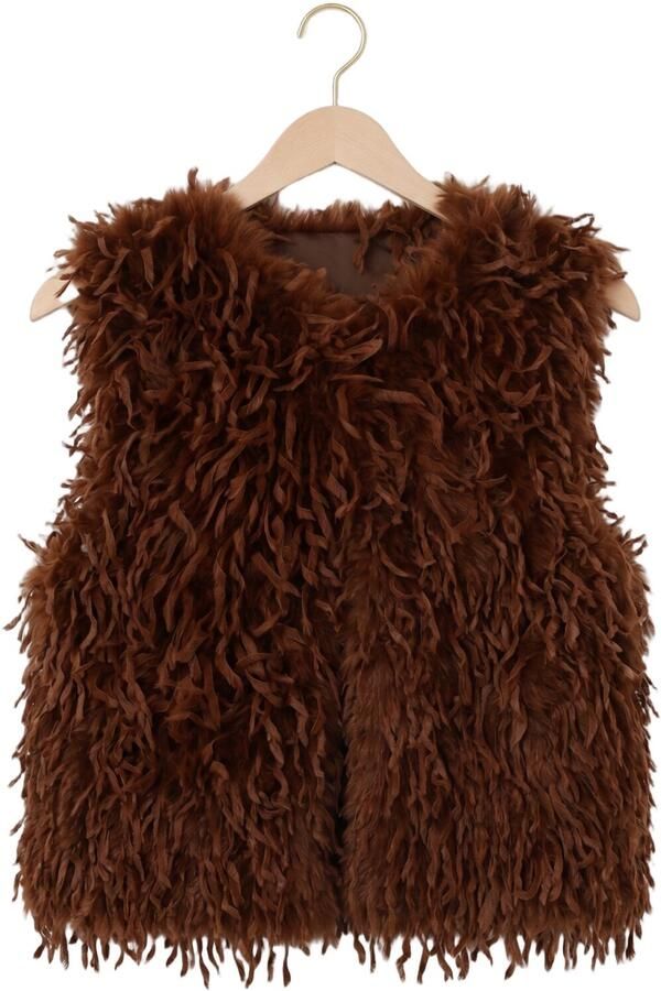 NUKUS Dames Blazers Mila Gilet Feather Bruin - Foto 4