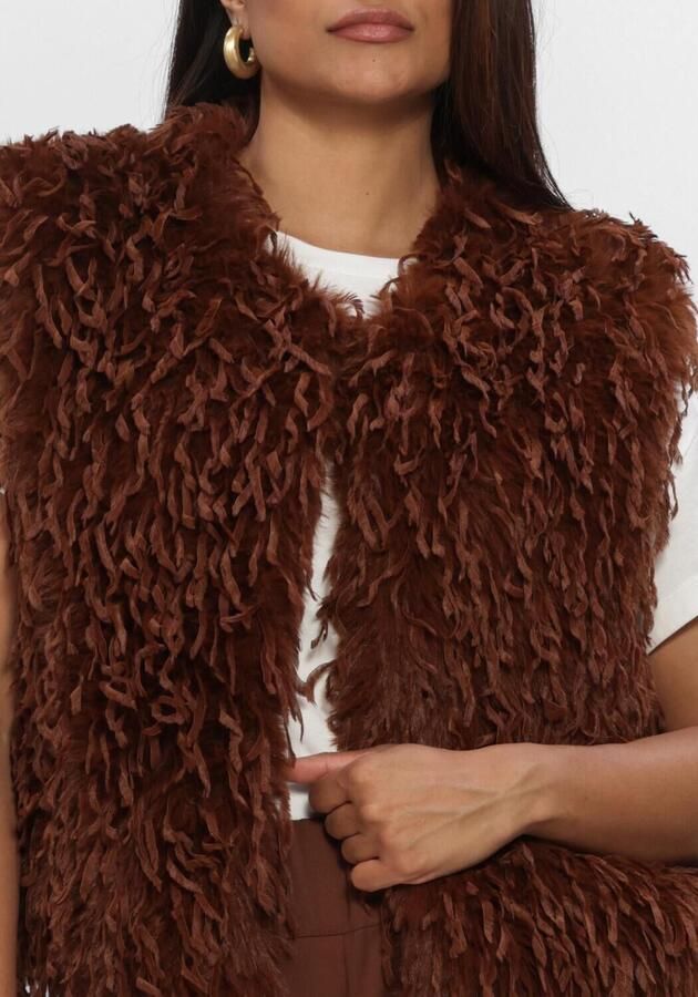 NUKUS Dames Blazers Mila Gilet Feather Bruin - Foto 3