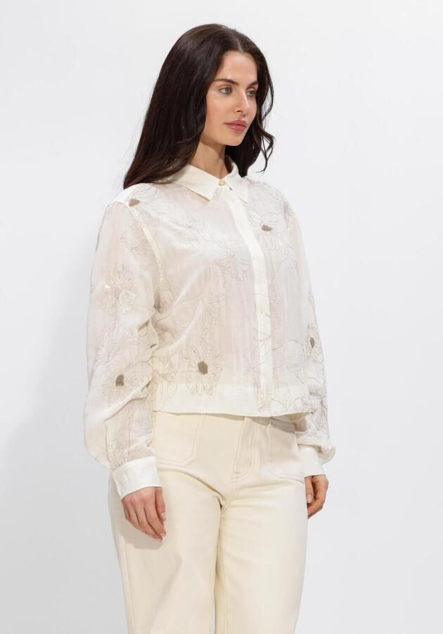 NUKUS Dames Blouses Adora Blouse Embroidery Ecru