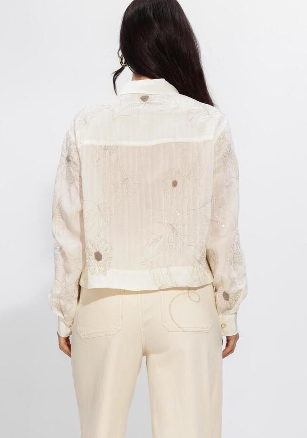 NUKUS Dames Blouses Adora Blouse Embroidery Ecru - Foto 3