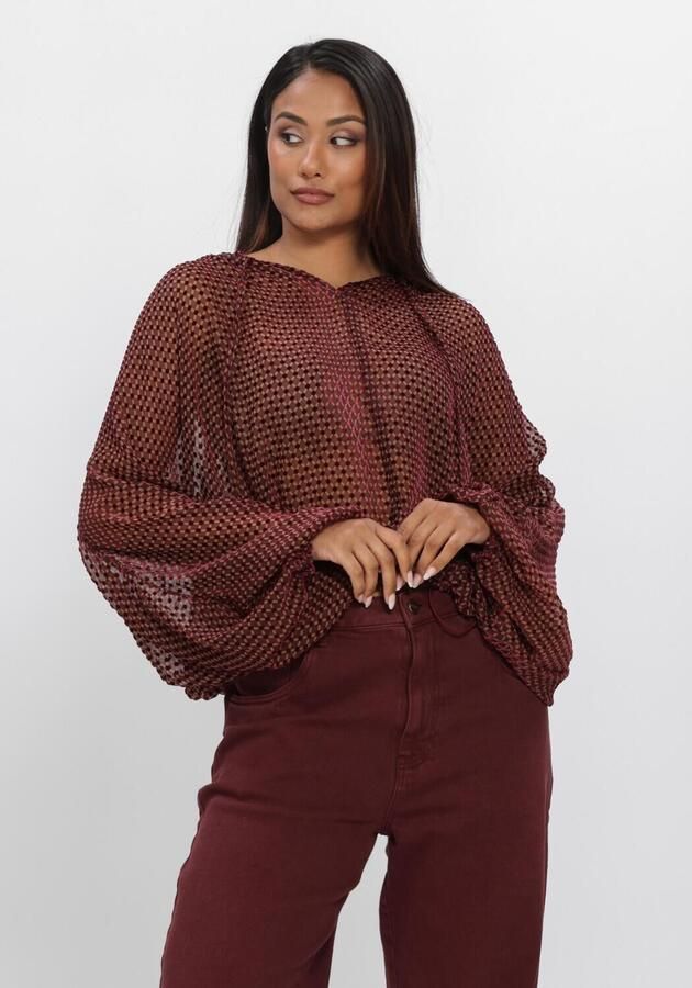 NUKUS Dames Blouses Alicia Blouse Pattern Bordeaux
