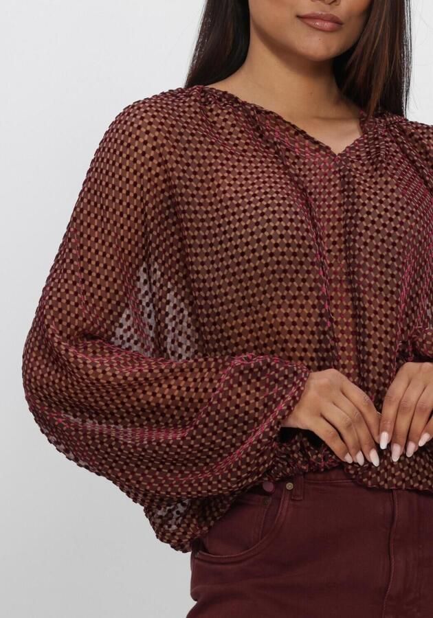 NUKUS Dames Blouses Alicia Blouse Pattern Bordeaux - Foto 4