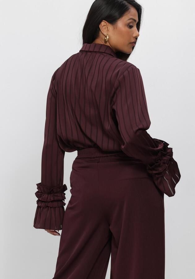 NUKUS Dames Blouses Amalia Blouse Stripe Bordeaux - Foto 3