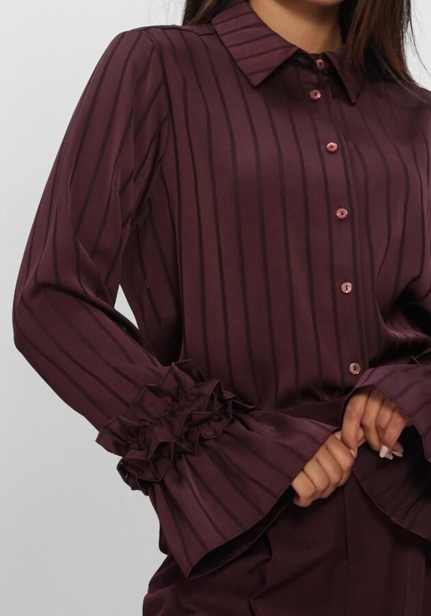 NUKUS Dames Blouses Amalia Blouse Stripe Bordeaux - Foto 4