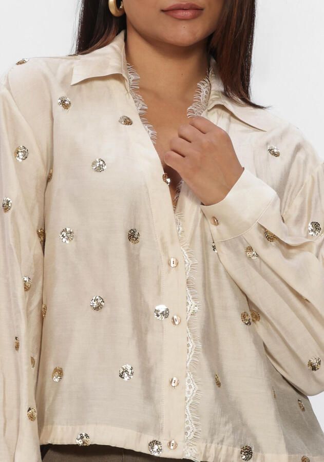 NUKUS Dames Blouses Anika Blouse Paillet Creme - Foto 3