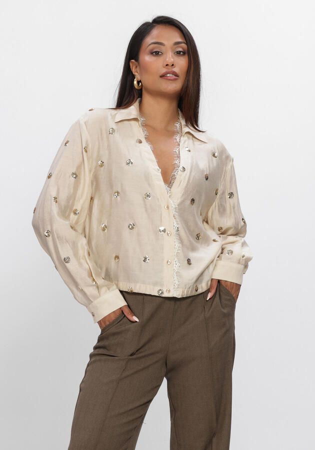 NUKUS Dames Blouses Anika Blouse Paillet Creme