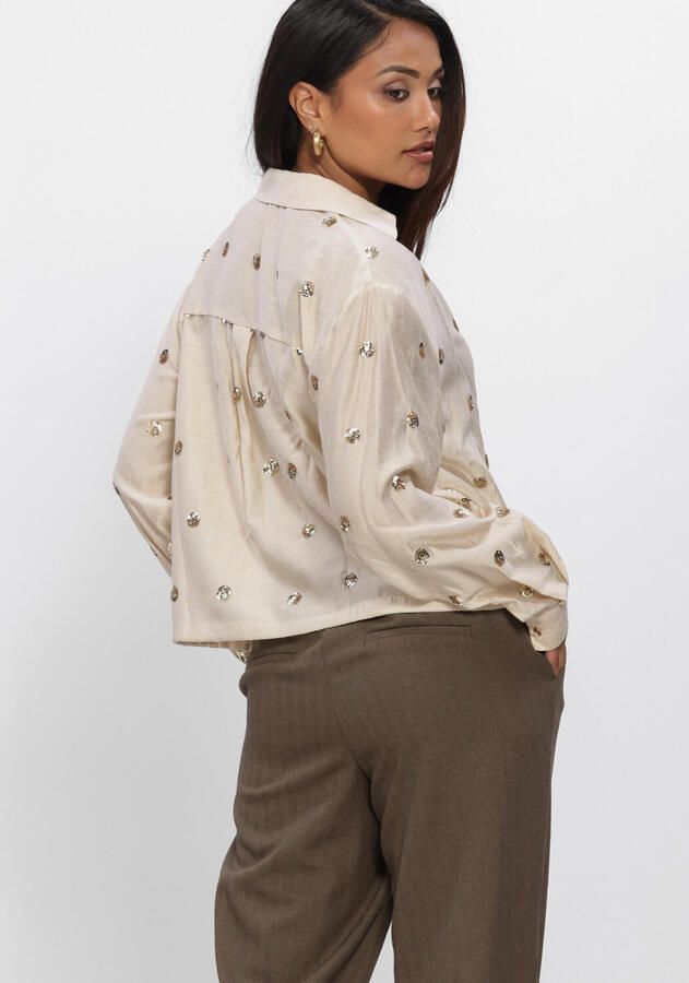 NUKUS Dames Blouses Anika Blouse Paillet Creme - Foto 2