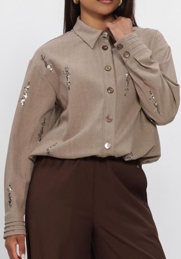 NUKUS Dames Blouses Annelynn Blouse Paillet Beige - Foto 4
