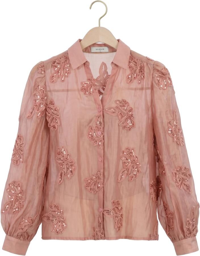 NUKUS Dames Blouses Antonella Blouse Paillet Flower Roze - Foto 2