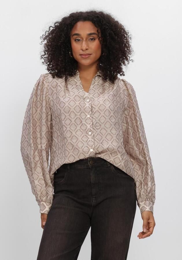NUKUS Dames Blouses Antonella Blouse Pattern Beige
