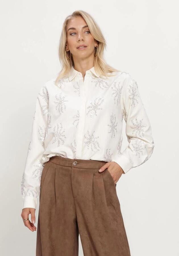 NUKUS Dames Blouses Aster Blouse Paillet Gebroken Wit