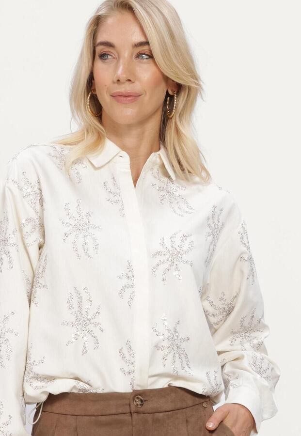 NUKUS Dames Blouses Aster Blouse Paillet Gebroken Wit - Foto 3